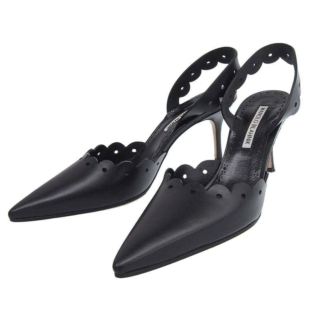 MANOLO BLAHNIK マノロブラニク スカラップ NIKOSLI レザー ヒール