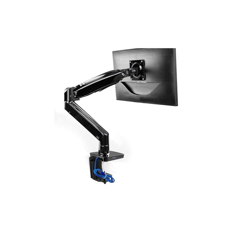 HUANUO ファーノー PCモニターアーム 液晶ディスプレイアーム 13～49インチ対応 耐荷重2～12 kg ガススプリング式 グロメット式＆クランプ式 VESA 100 USBケーブル付き 多角度調節 ケーブル収納 HNSS 7 0