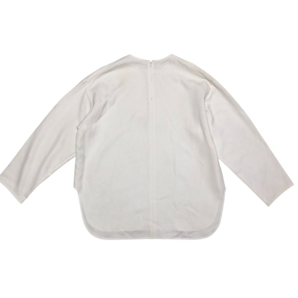美品 yori ヨリ 長袖シャツ サイズF ポリエステル ブラウス ホワイト