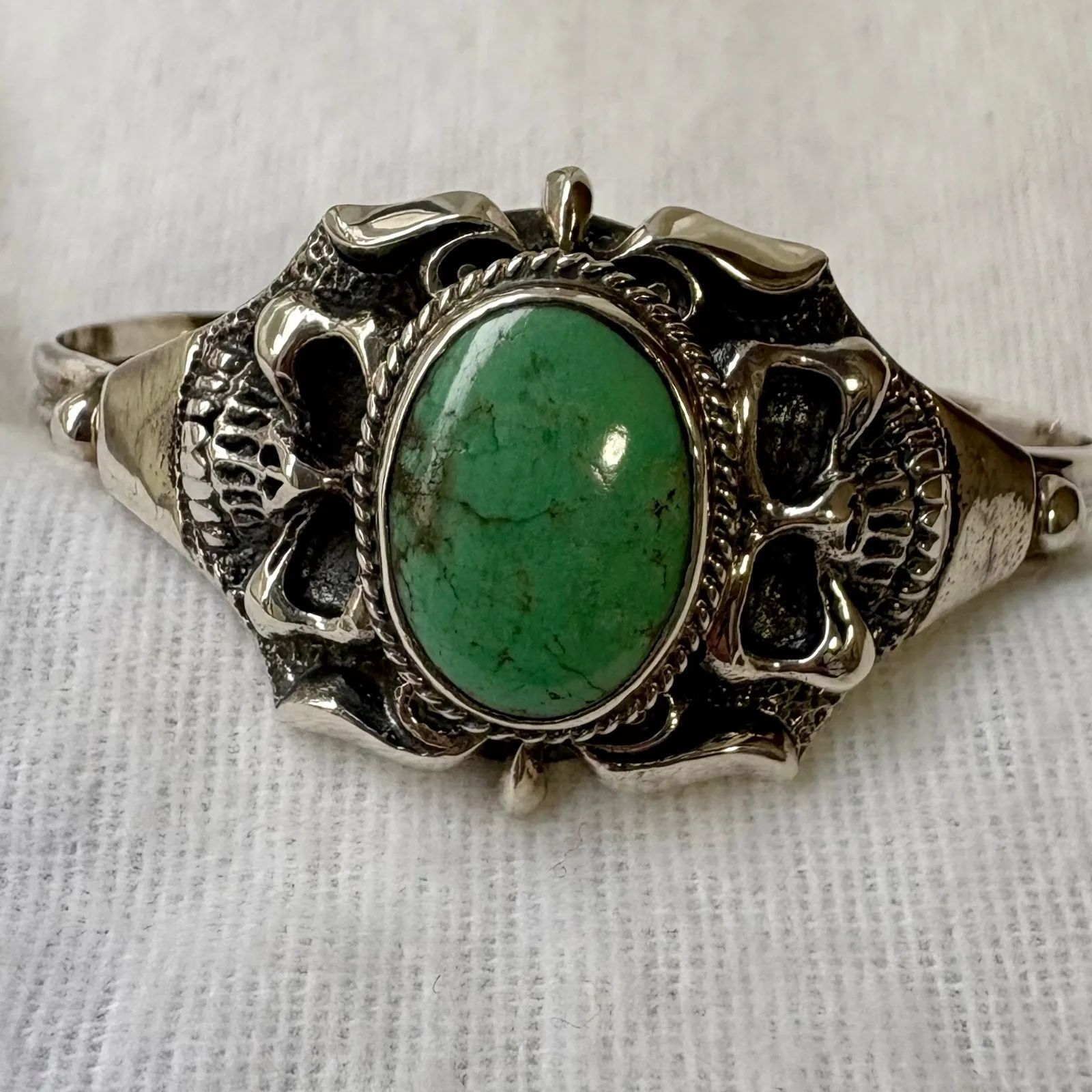 Silver 925 アフガニスタン産 天然ターコイズ バングル タイ直輸入 開運 魔除け ブレスレット トルコ石