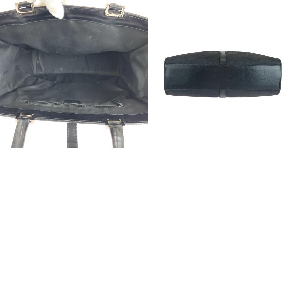 美品 GUCCI グッチ ジャッキー ブラック 黒 シルバー金具 GGキャンバス