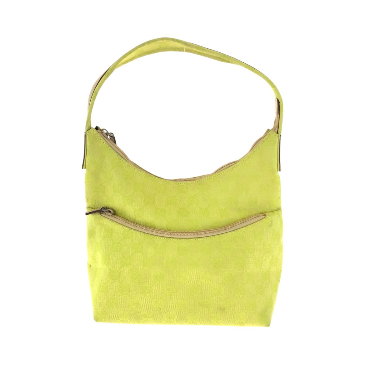 GUCCI グッチ イエロー ベージュ ゴールド金具 GGキャンバス 001 3386 