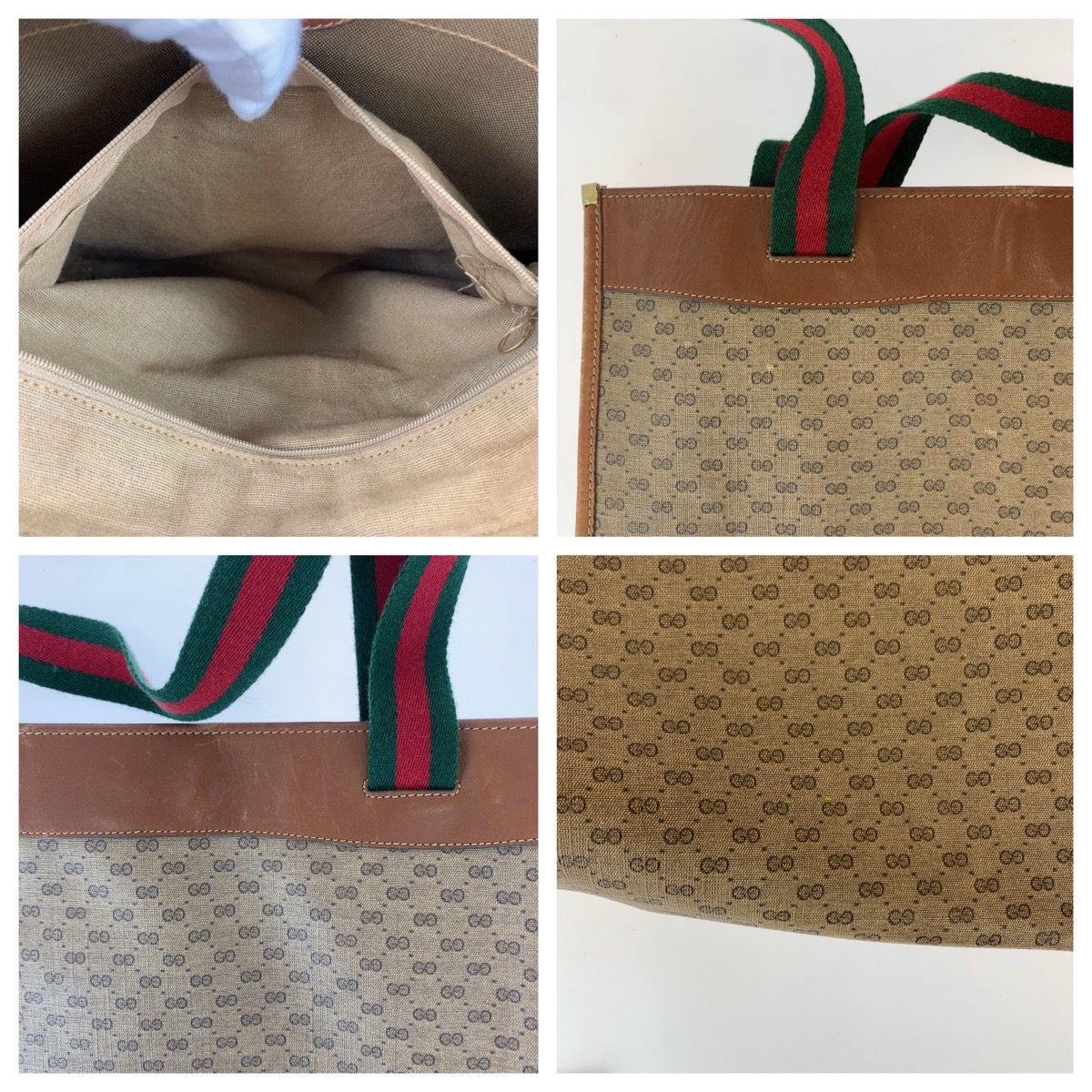 GUCCI グッチ ヴィンテージ オールドグッチ シェリーライン マイクロGG