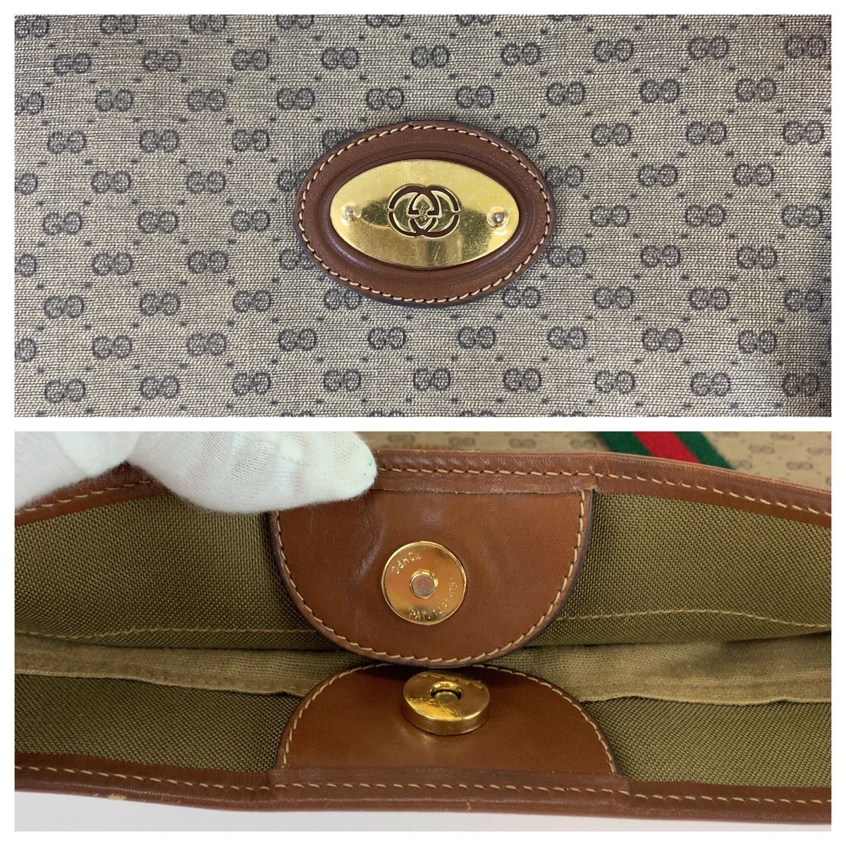 GUCCI グッチ ヴィンテージ オールドグッチ シェリーライン マイクロGG