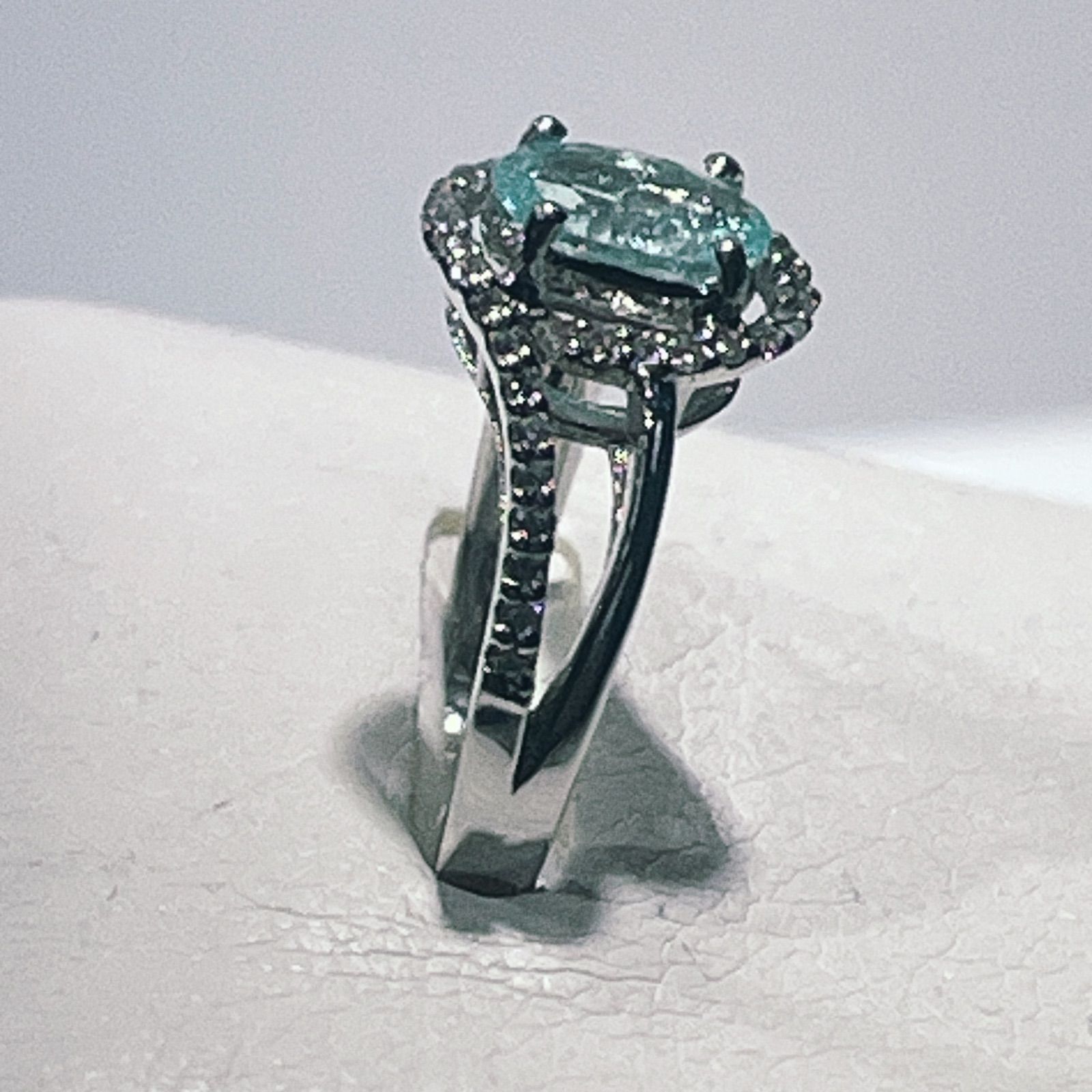 PT天然パライバトルマリンリングNO25-.2398 - メルカリ