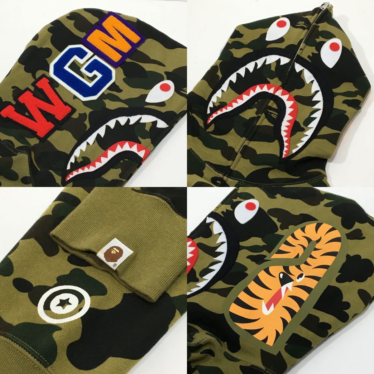 A BATHING APE アベイシングエイプ BAPE シャークパーカー メンズM