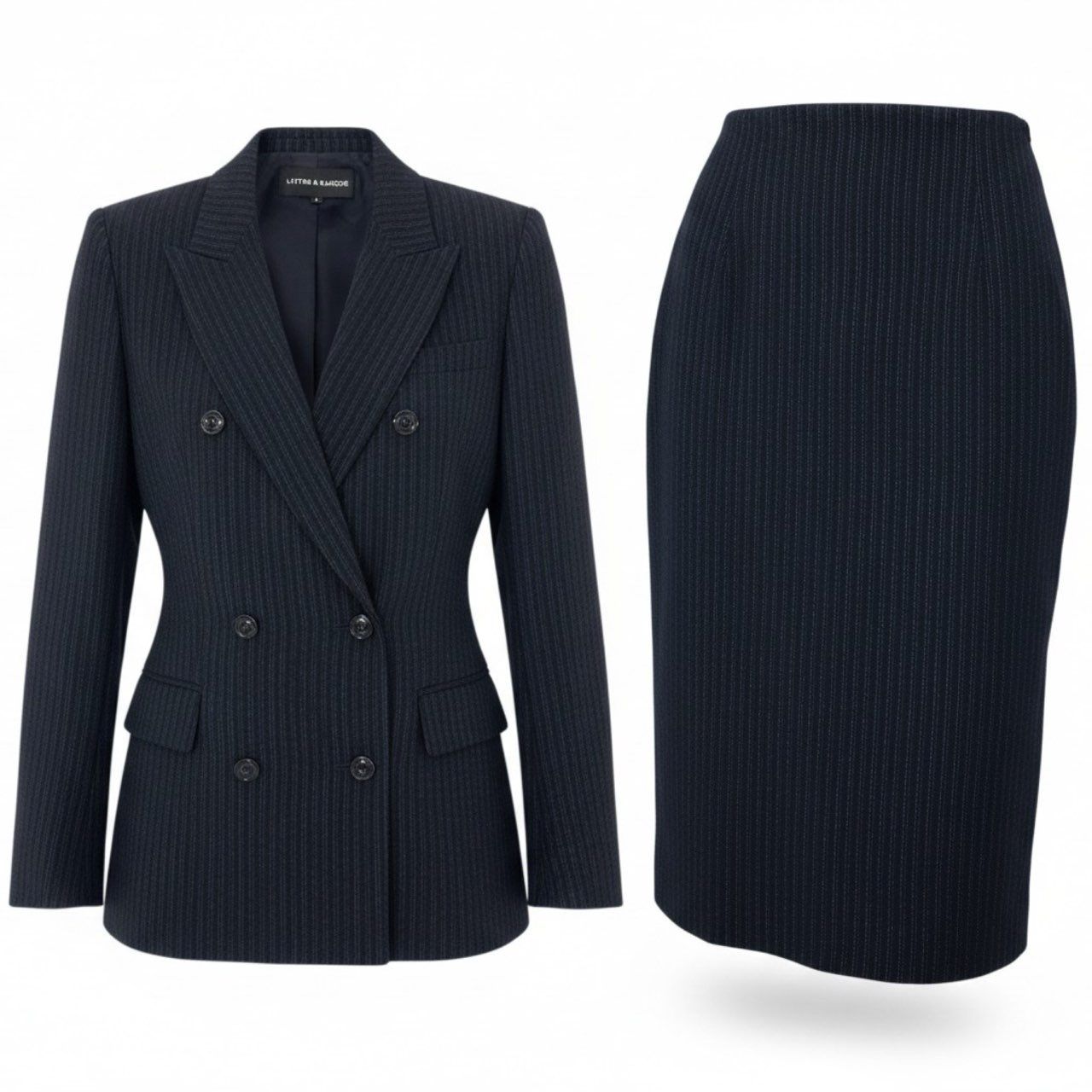 【中古】未使用品 ラピーヌ LAPINE タグ付き シャインアップ セットアップ ジャケット パンツ 薄手 15 AB3 ブラック 4k23《美品》 LAPINE BLANCHE ラピーヌブランシュ セットアップ