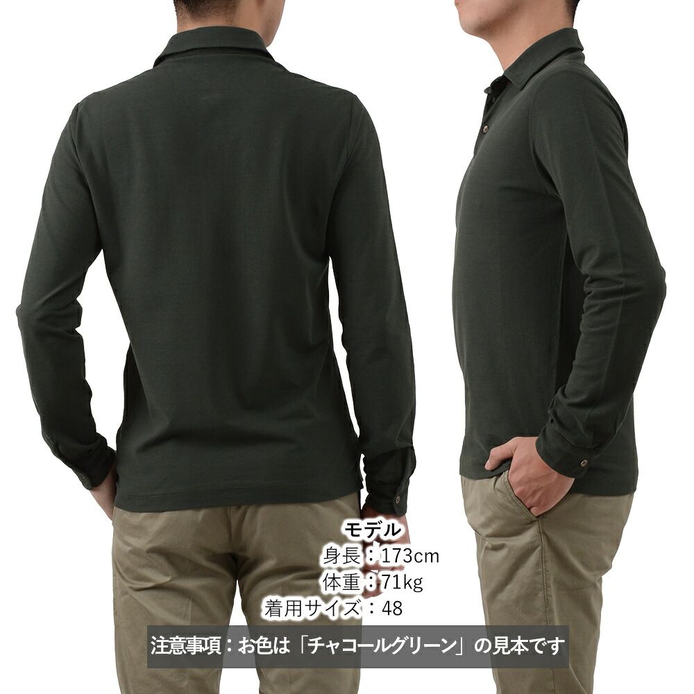 新品未使用】ザノーネ 春夏 アイスコットン 長袖 ポロシャツ アイス