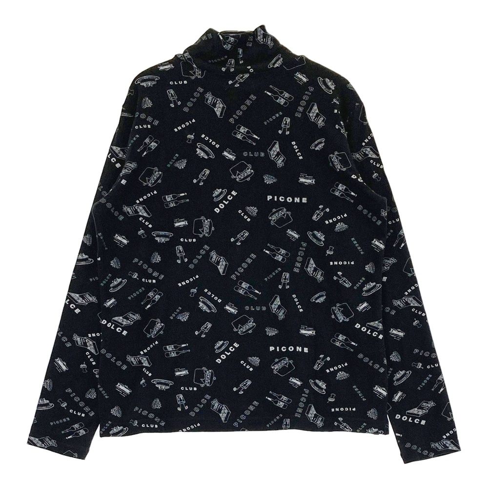 サイズ：2 PICONE CLUB ピッコーネクラブ ハイネック 長袖Tシャツ 総柄