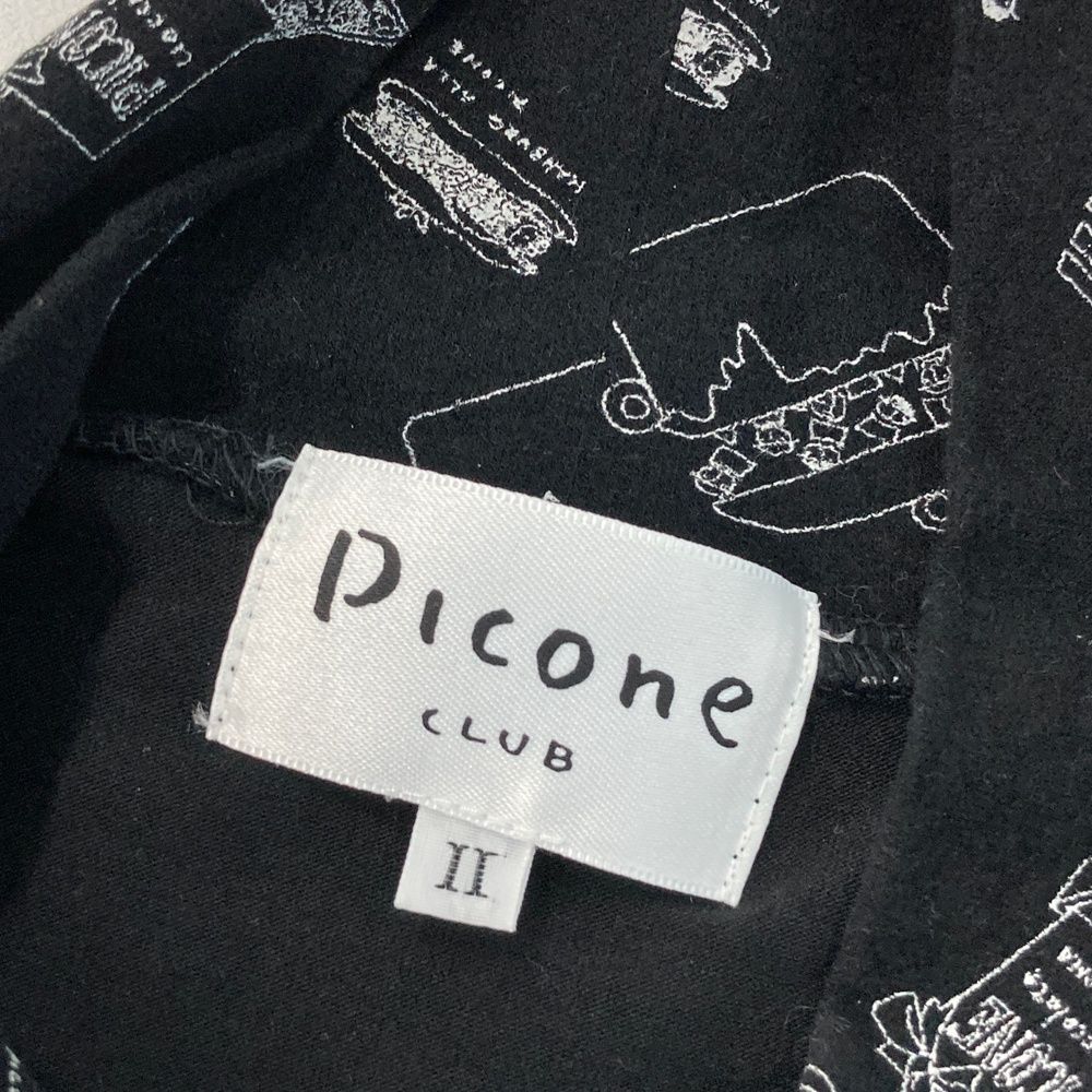 サイズ：2 PICONE CLUB ピッコーネクラブ ハイネック 長袖Tシャツ 総柄