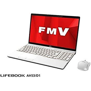 【中古】「未使用品」富士通 15.6型ワイド フルHD ノートパソコン AH53/D1 FMV LIFEBOOK AHシリーズ BDXLドライブ搭載 FMVA53D1W プレミアムホワイト 2019年2月モデル