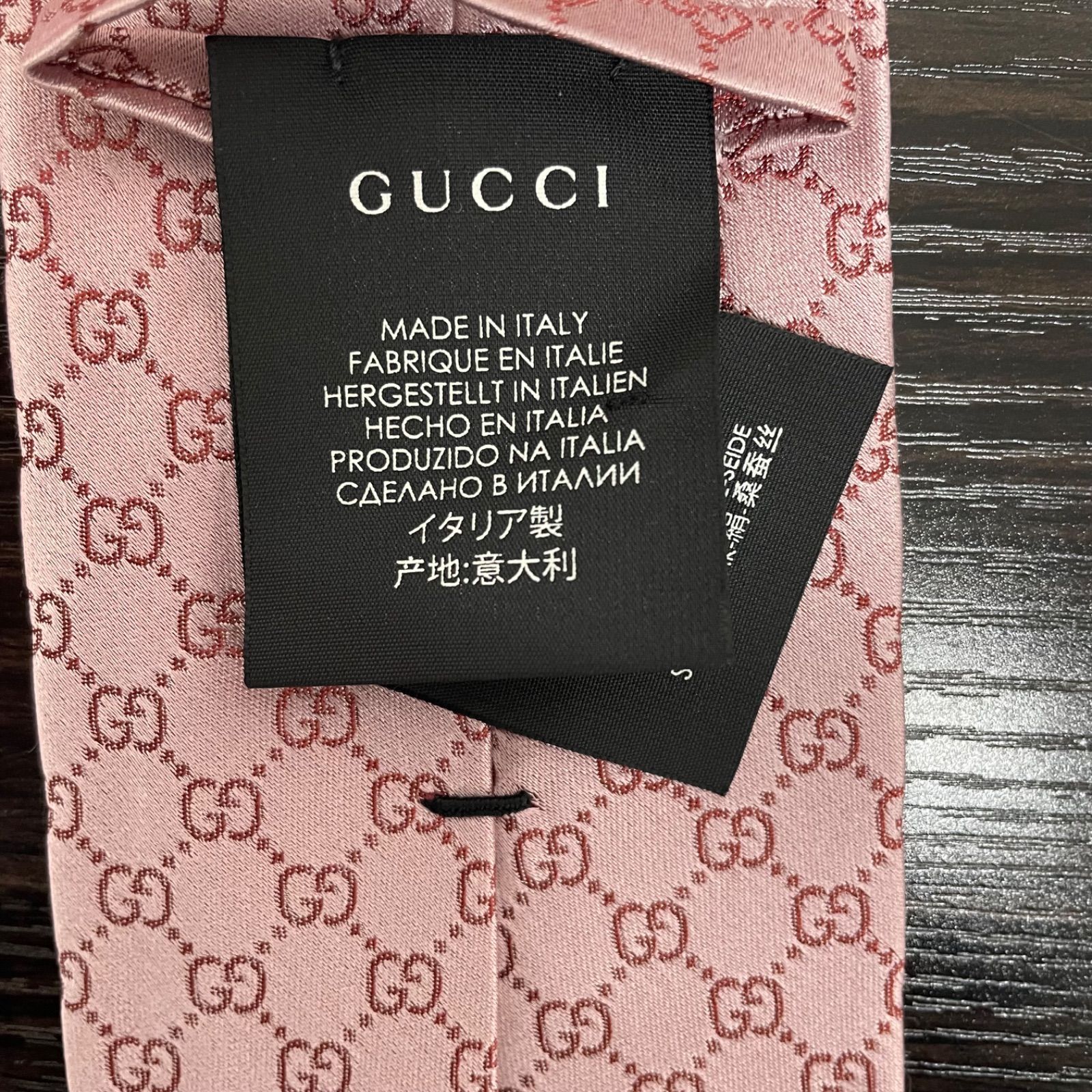 美品】GUCCI グッチ GGパターン ネクタイ 2本セット ワインレッド
