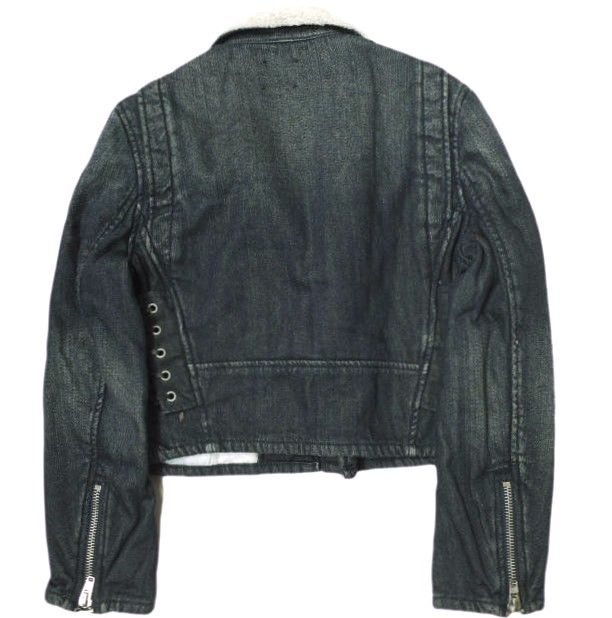 D-ID ディーアイディー BIKER JACKET ボアライナー デニムダブルライダースジャケット 136217 S RAW INDIGO Gジャン 定価32,780円 ROSE BUD ローズバッド アウター【中古】【D-ID】 D-ID ディーアイディー BIKER JACKET ボアライナー デニムダブル