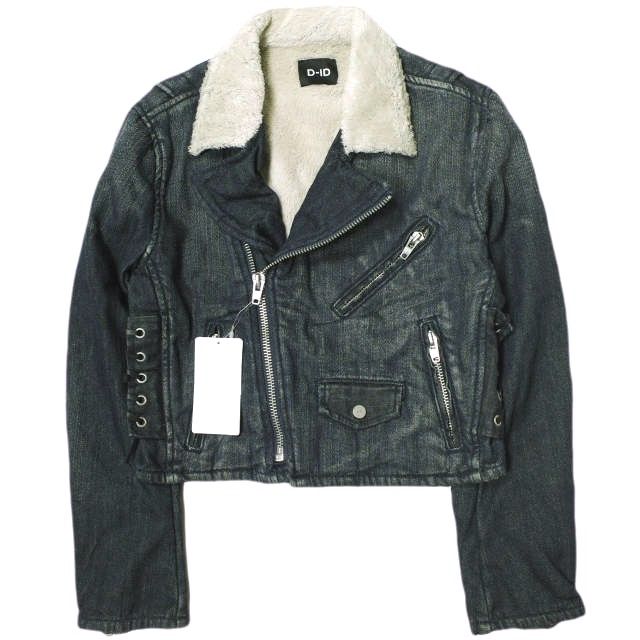 D-ID ディーアイディー BIKER JACKET ボアライナー デニムダブルライダースジャケット 136217 S RAW INDIGO Gジャン 定価32,780円 ROSE BUD ローズバッド アウター【中古】【D-ID】 D-ID ディーアイディー BIKER JACKET ボアライナー デニムダブル