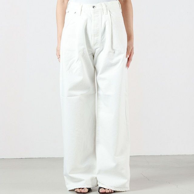 新品 HYKE ハイク 24SS 日本製 TWILL WIDE LEG JEANS 14oz ツイル