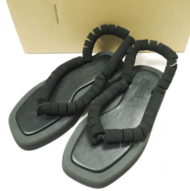 Hender Scheme エンダースキーマ thong ネオプレーン トングサンダル ol rs tng 1 22 5 23 cm BLACK 定価34 100円 シューズ g 22929