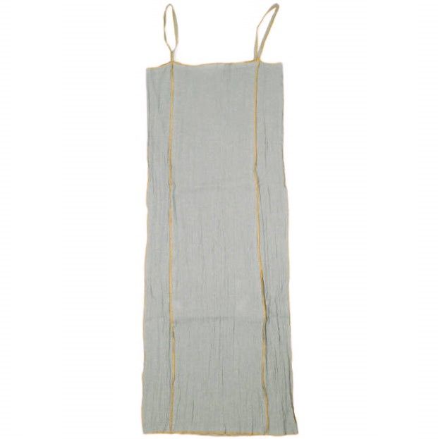 ベースレンジ 25 SS SHOK SLIP DRESS Crinkle Linen コットンリネン キャミソールワンピース S Bayon Grey 定価21 780円 トップス g 22976