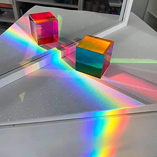 CMY Cubes オリジナル 50 mm シアン マゼンタ イエローキューブ 光学 キューブ 減算色の混合を教える 15歳以上 教育 科学 物理学 キネティックアートデスクオブジェクト STEAM