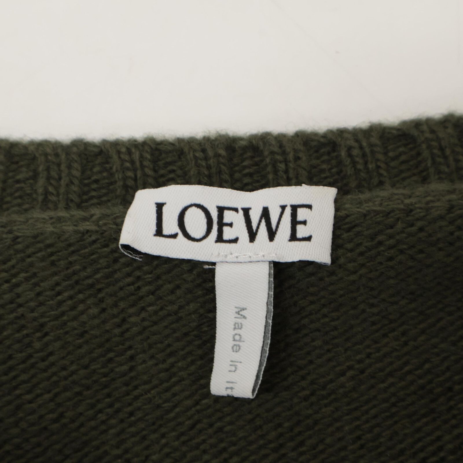 LOEWE ロエベ ｶｰｷ ｱﾅｸﾞﾗﾑ刺繍 ｸﾙｰﾈｯｸ ﾆｯﾄ XS - メルカリ