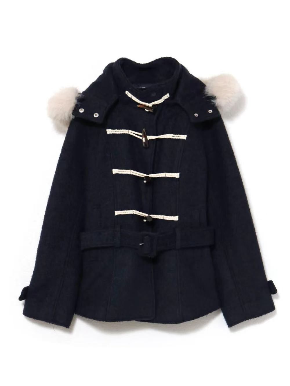 ジャケット・アウター andmary Nicole fur belt jacket skirt M ANDMARY】Nicole fur belt jacket