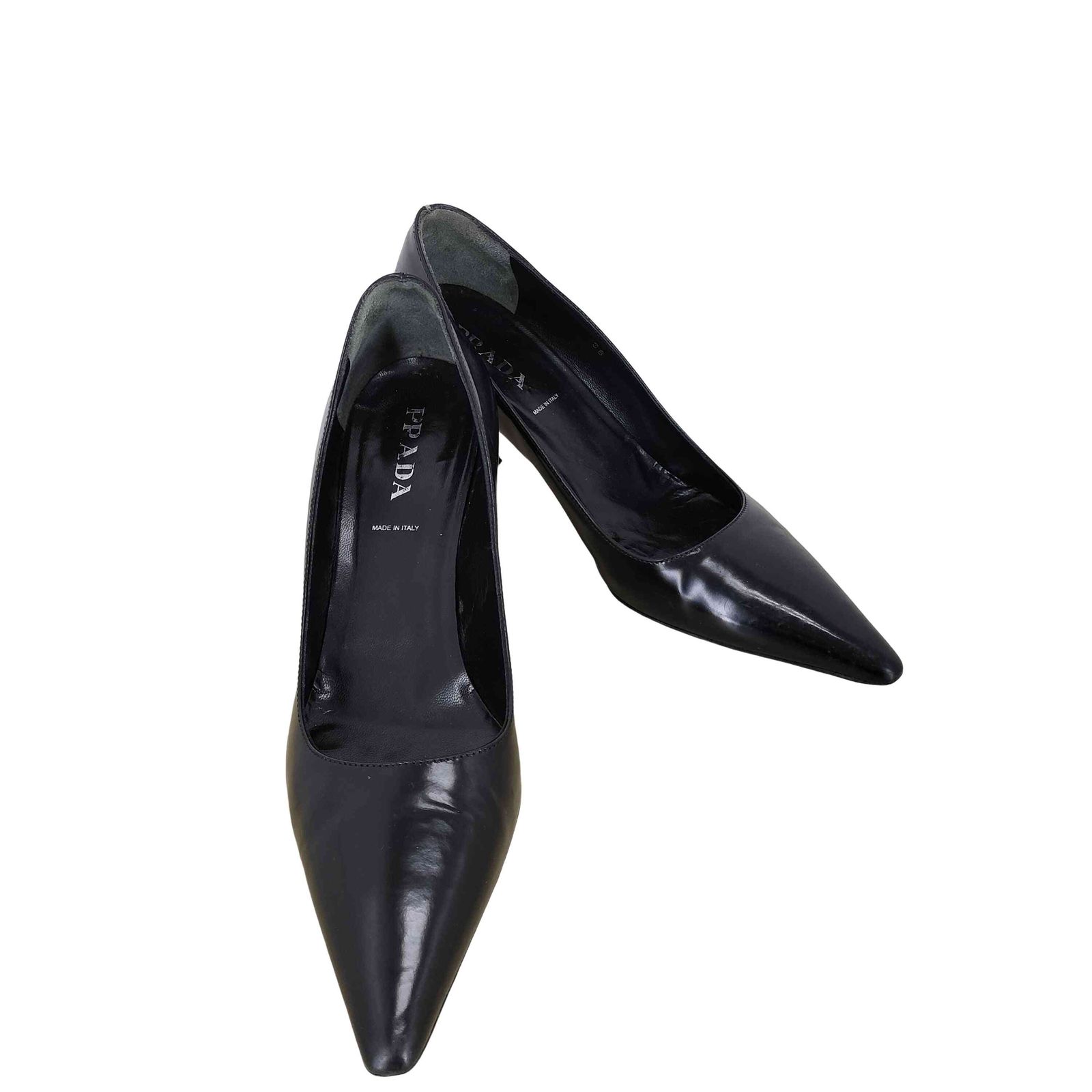 PRADA オープントゥエナメルパンプス 楽天市場】PRADA プラダ オープントゥ パンプス ハイヒール パテント