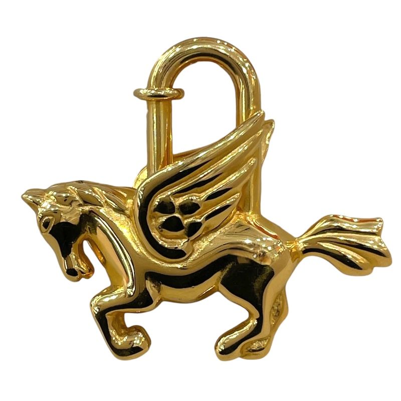 美品 HERMES ペガサス カデナ パドロック ゴールド エルメス HERMES ペガサスカデナ ゴールド メタル ユニセックス カデナ