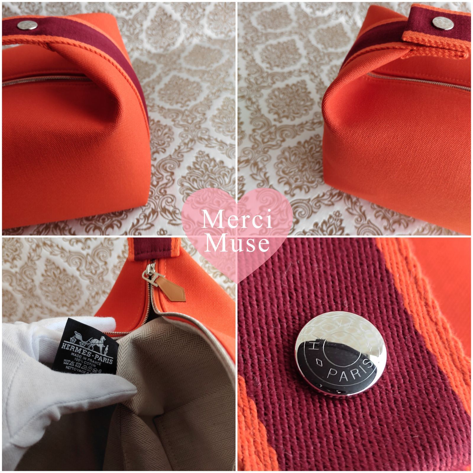 ❤未使用品❤ブリッドアブラックGM オレンジ エルメス 活躍アイテム 