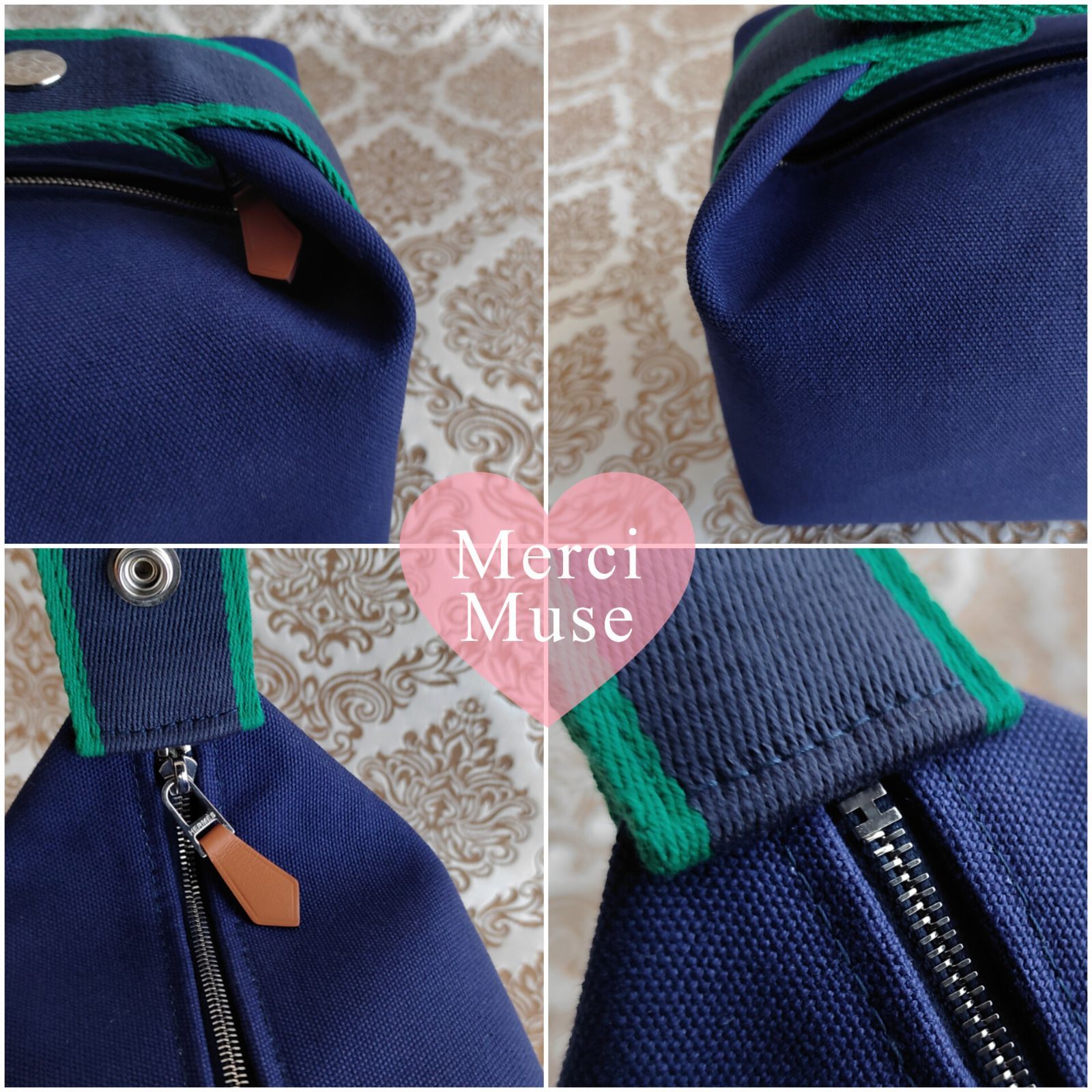  なお品 ブリッドアブラックPM マリン エルメス 活躍アイテム付き MerciMuse メルシーミューズ ポーチ バッグ