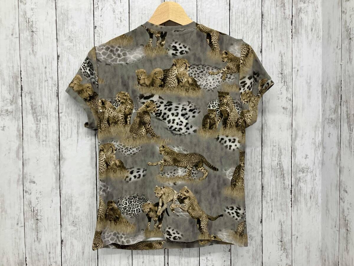 伊太利屋／半袖Tシャツ・カットソー／グレー／アニマル／ブラウン