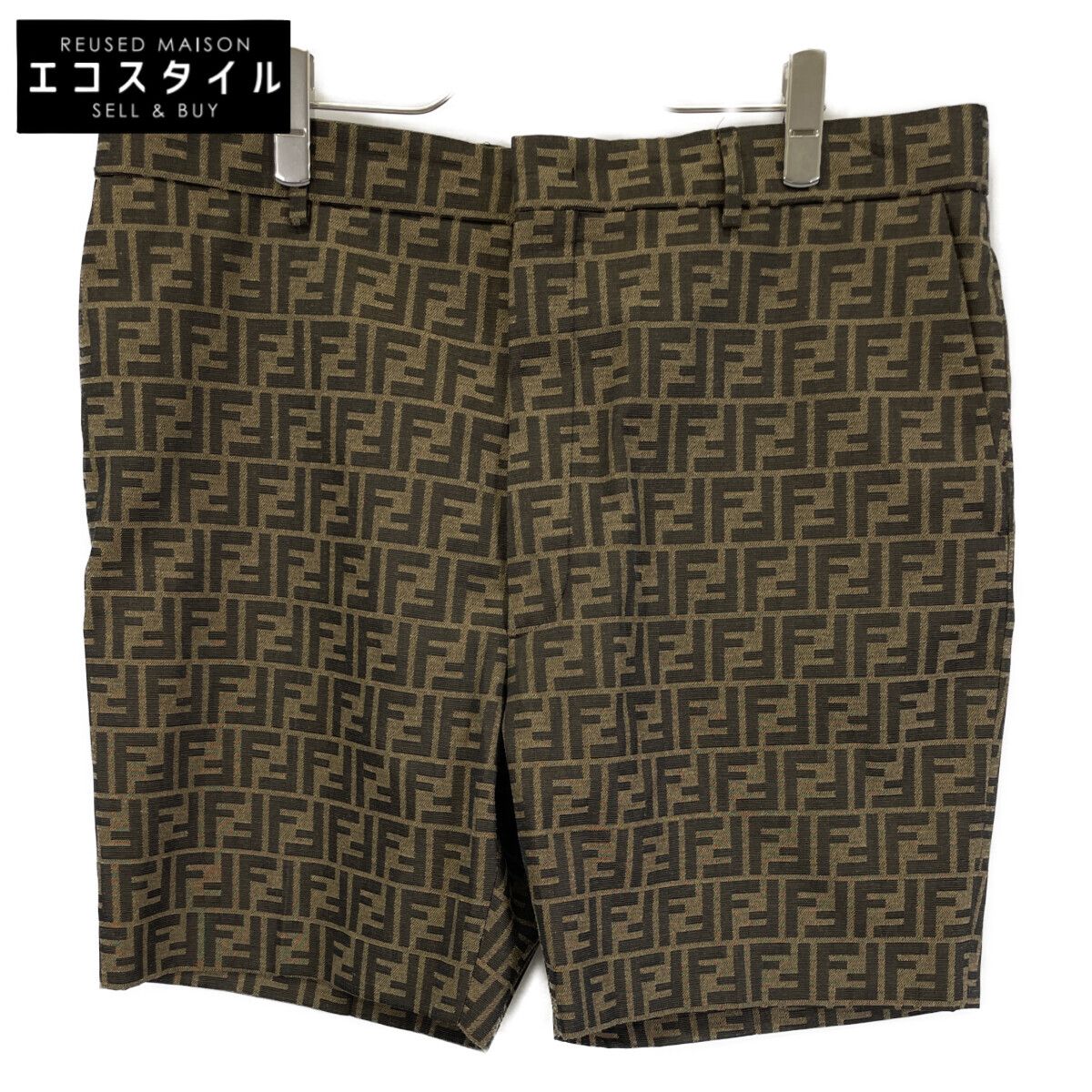 FENDI フェンディ 21年 FB0521 A6WJ ｽﾞｯｶ柄 ﾊｰﾌﾊﾟﾝﾂ 54 - メルカリ