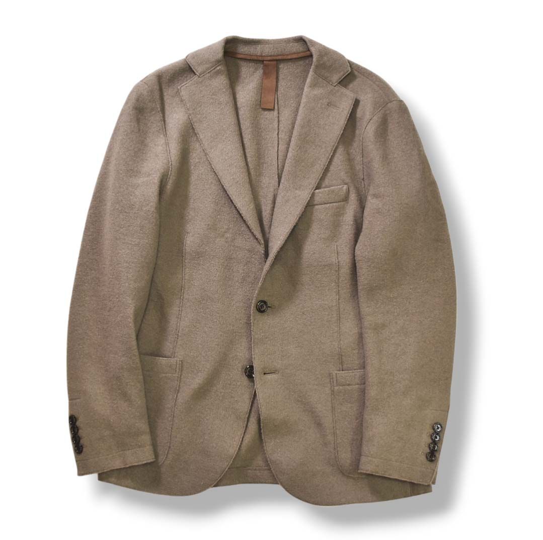 美品 イレブンティ ウール ジャージー テーラードジャケット 44 Sアンコン 美品】 【高級】 イタリア製 イレブンティ eleventy ウール ジャージー