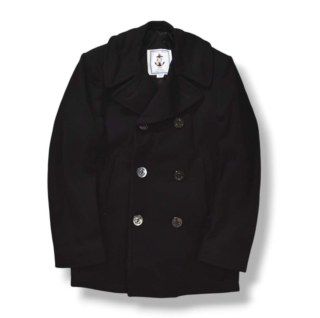 （一回のみ着用）STERLINGWEAR ブラック ピーコート　38R 美品】 スターリングウェア オブ ボストン STERLINGWEAR OF BOSTON