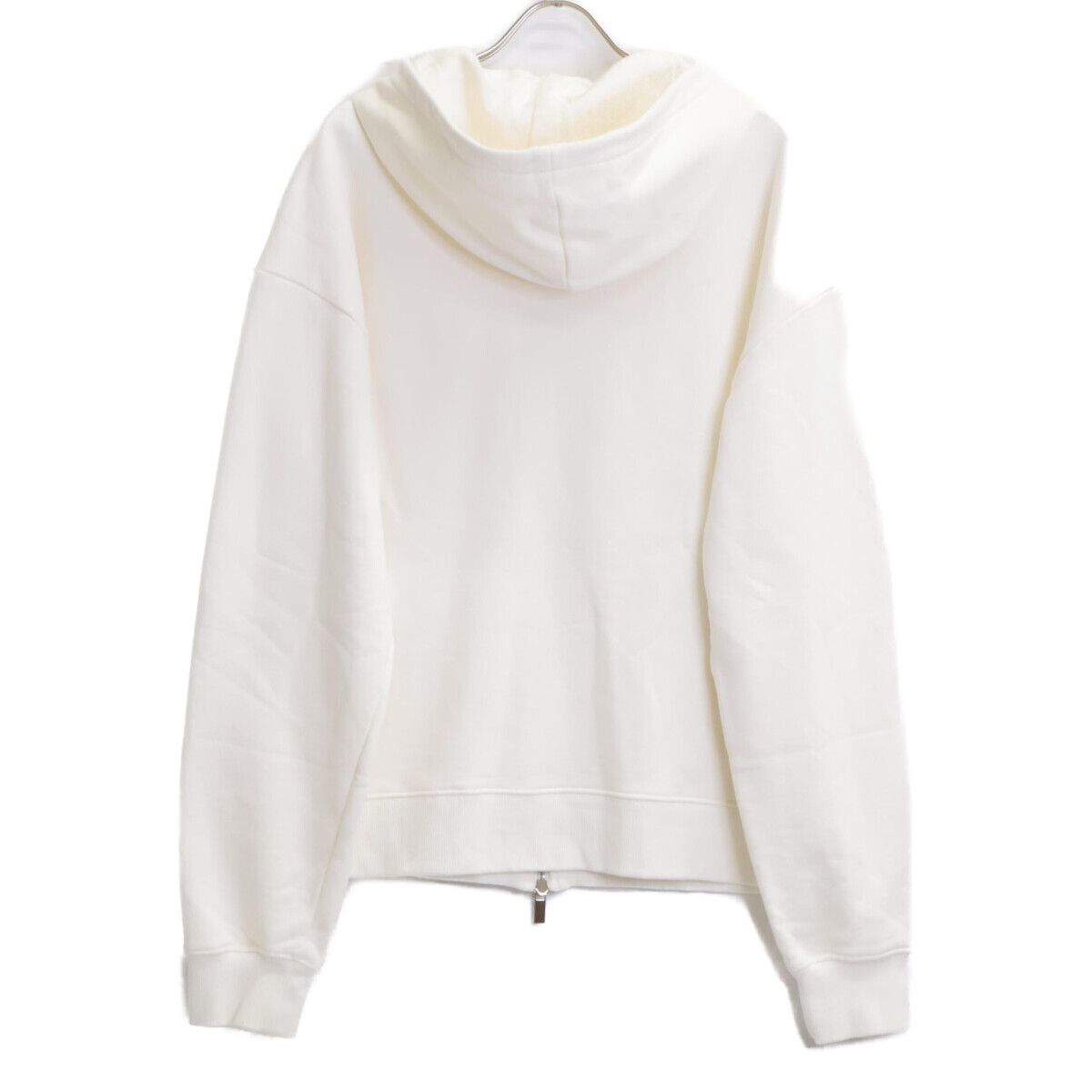 DIOR ディオール ホワイト コットン×シルク ジップアップパーカー L