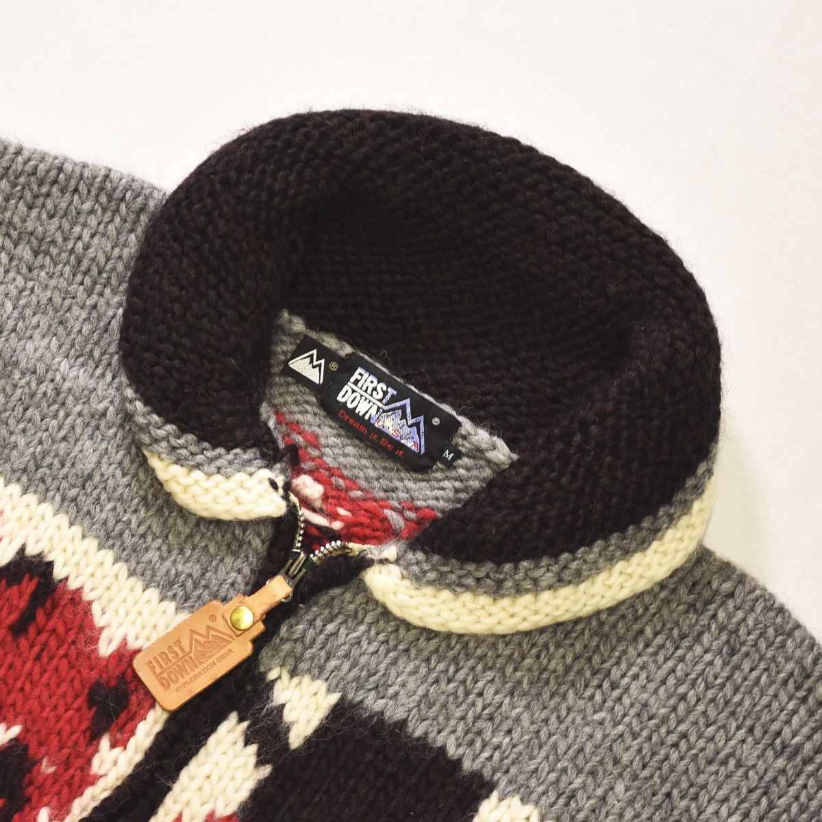 90s ヴィンテージ ファーストダウン FIRSTDOWN PURE NEW WOOL ジップ 