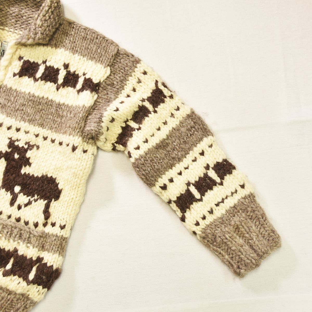 80s 90s ヴィンテージ カナダ製 カナタ KANATA DEER 鹿柄 ショール