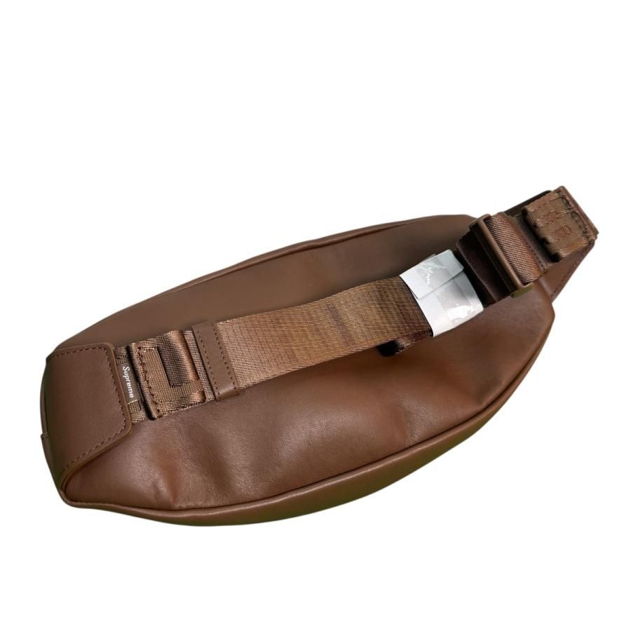 美品】Supreme レザーウエストバッグ ブラウン Supreme Leather Waist Bag