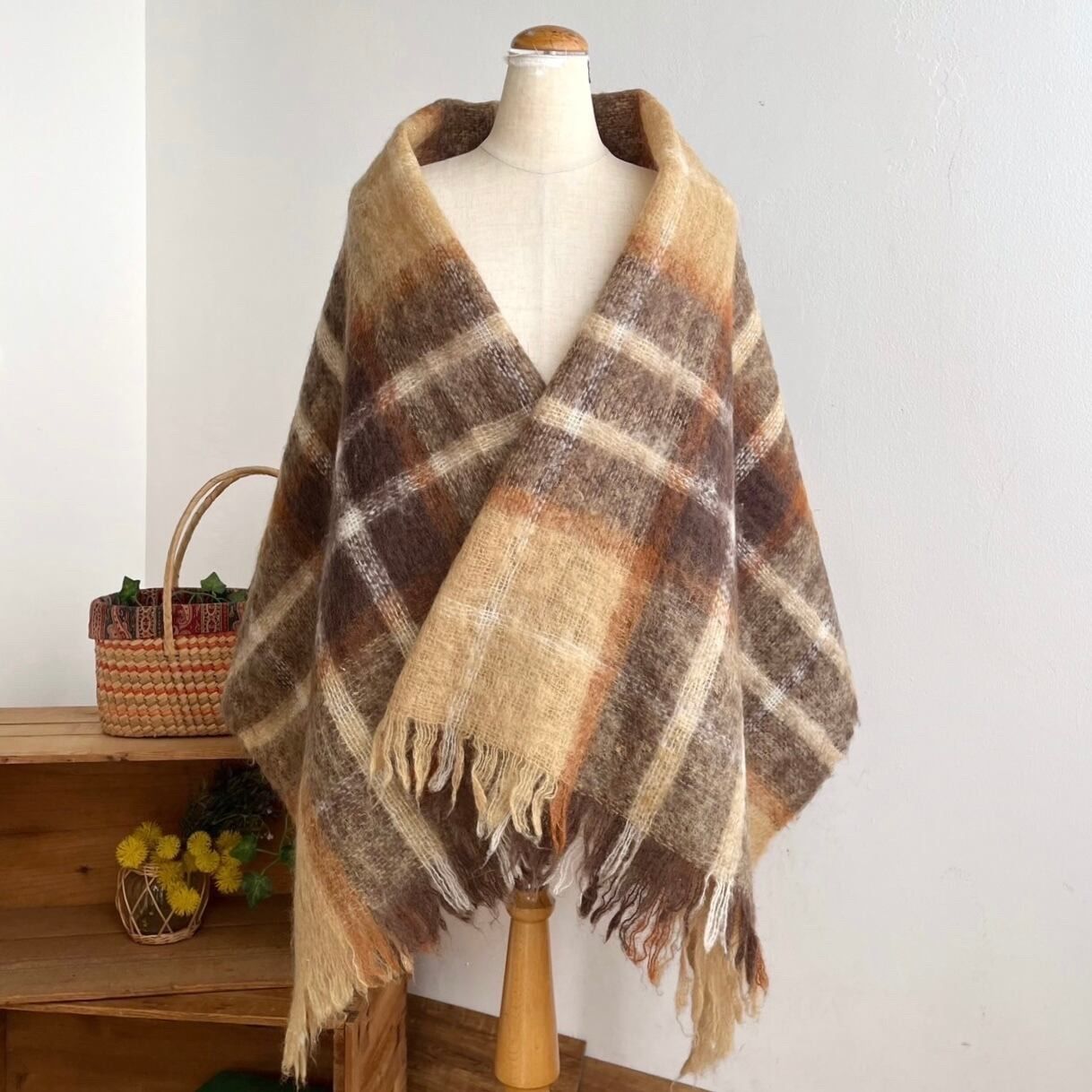 50's ヴィンテージ モヘア ブランケット