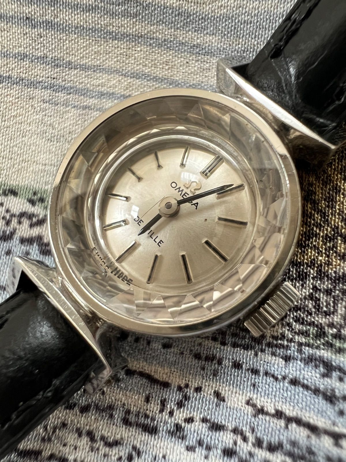 ジャンク品OMEGA DE VILLE 手巻き時計 シルバー⁄ブラック OMEGA オメガ 