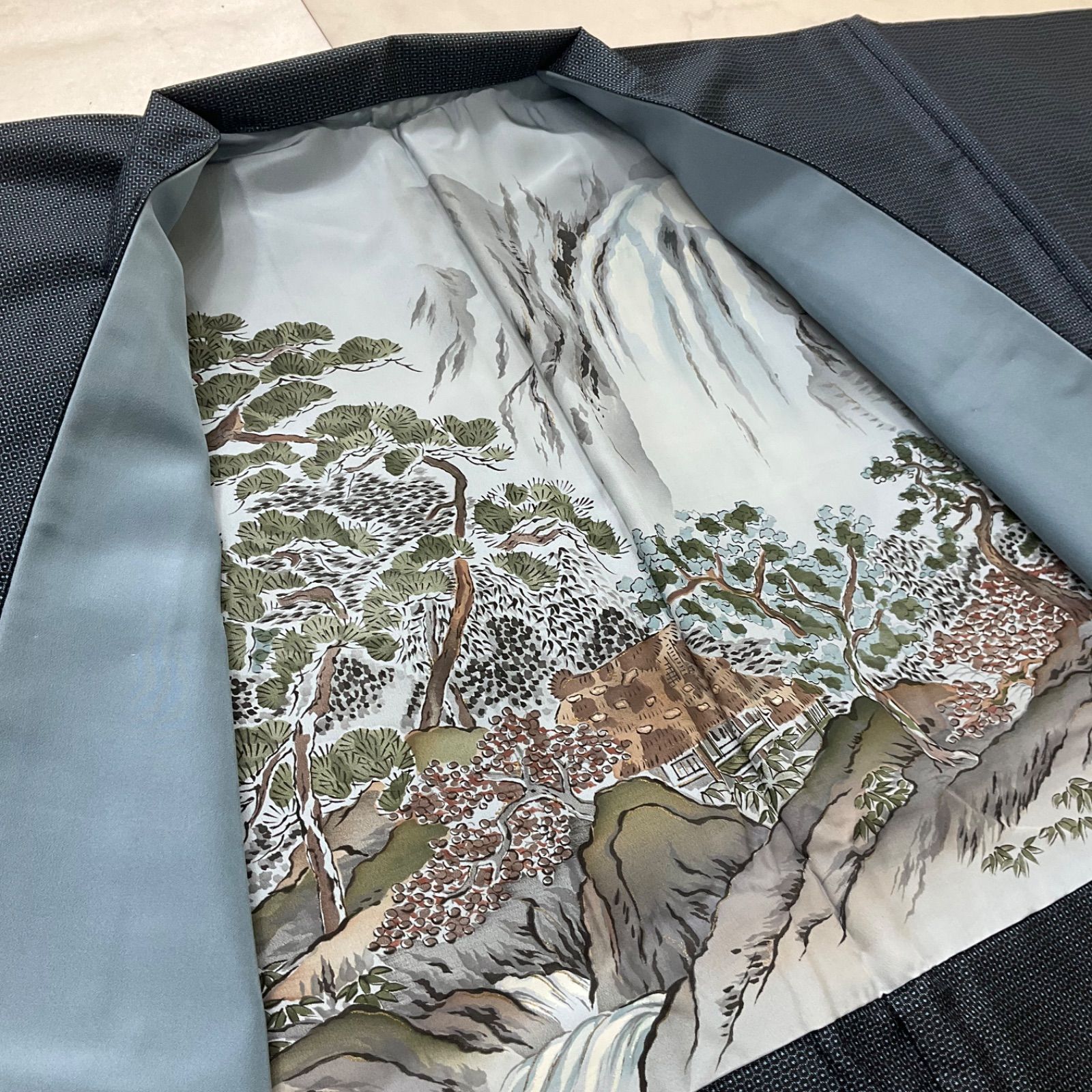 ⬛️男長羽織⬛️本場奄美大島紬正絹⬛️裄72 5丈94