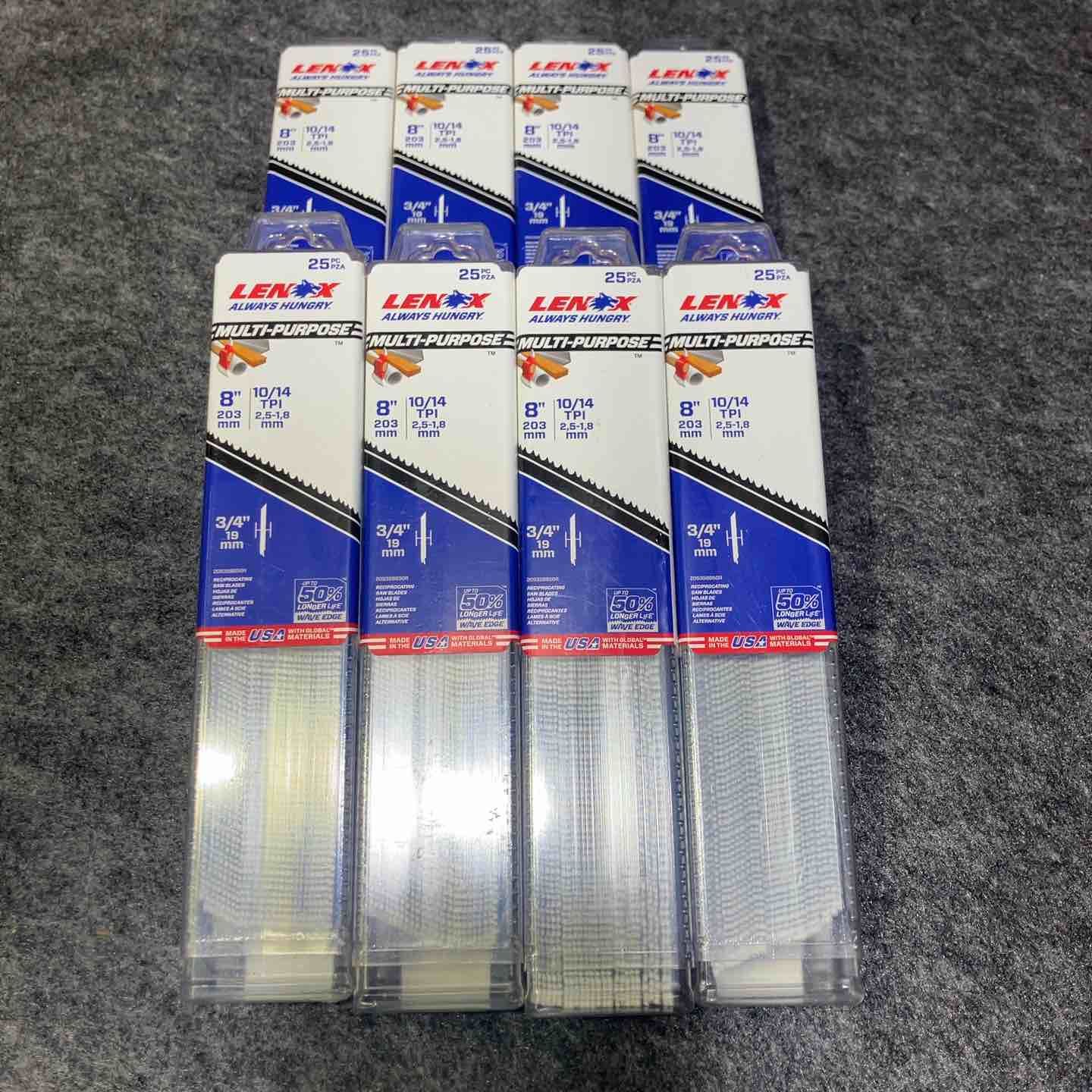 レノックス LENOX 200 mm セーバーソーブレード 入 8箱 セット レシプロソー替刃