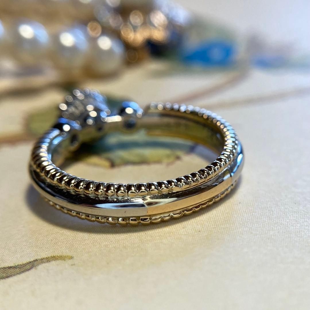 k18 pt900 巨匠 石川暢子先生 粒金細工 ダイヤモンド リング 指輪