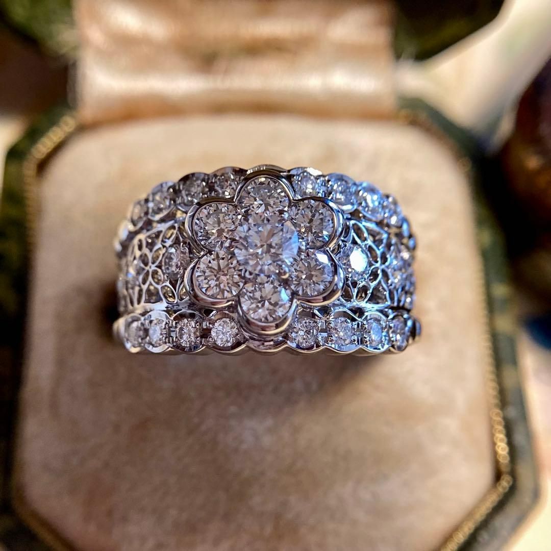 アンブローズ天然ダイヤモンドリングpt900・社長リング アンブローズ天然ダイヤモンドリングpt900・社長リング