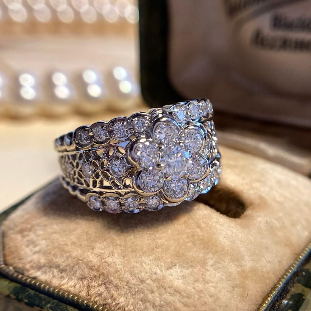 アンブローズ天然ダイヤモンドリングpt900・社長リング アンブローズ天然ダイヤモンドリングpt900・社長リング