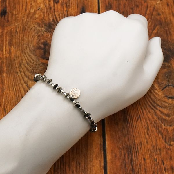 【新品】amp japan アンプジャパン スターブレスレット パワーストーン 日本製  13AHK-140SV/BK【正規品】