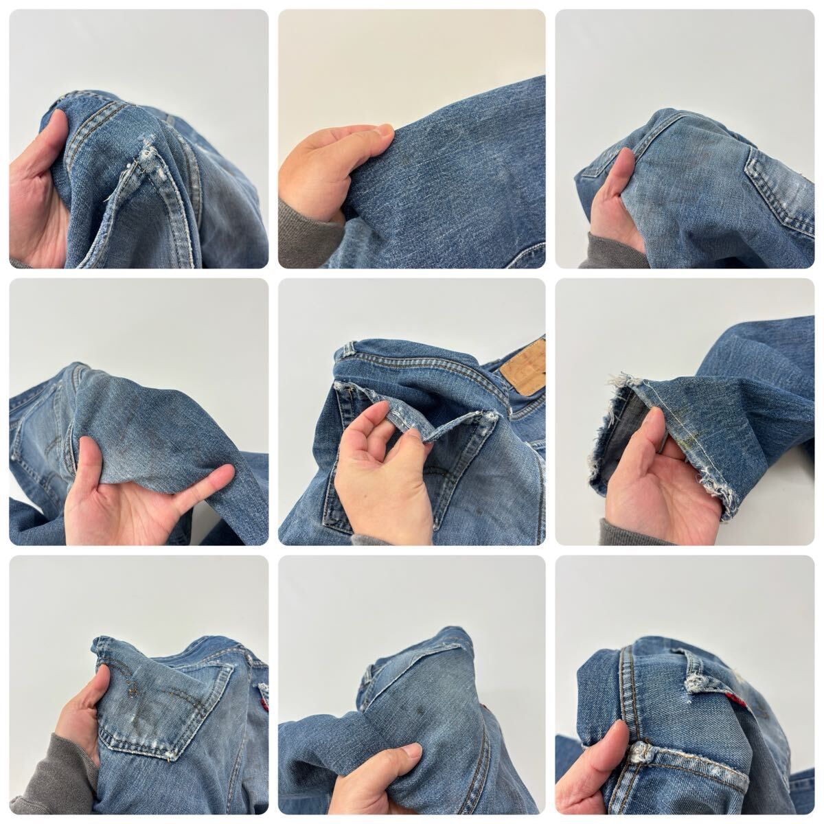 70s Vintage LEVI'S 505 A TYPE BIGE リーバイス Aタイプ ボタン裏 6