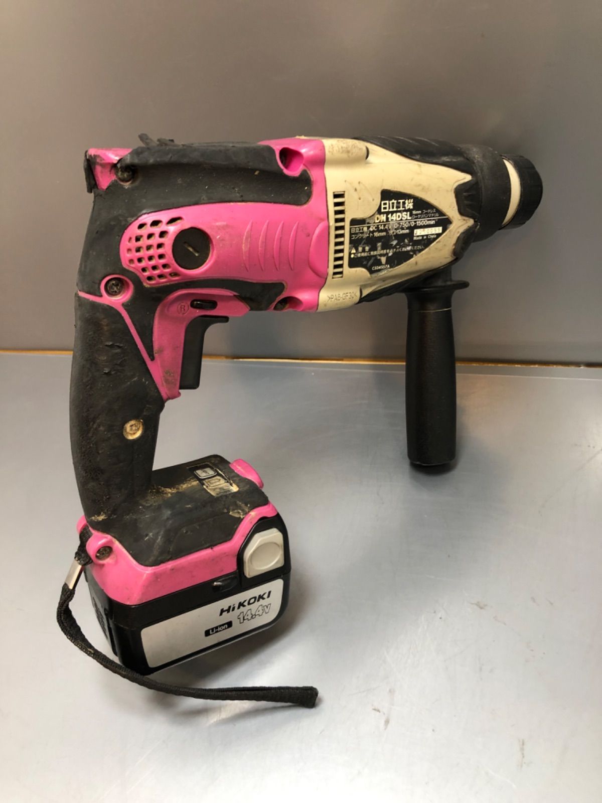 日立工機 16 mm コードレス ロータリ ハンマドリル DH 14 DSL バッテリー 付 動作品 店