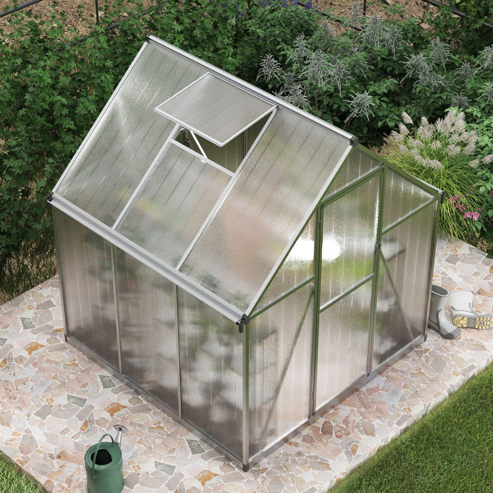 奥行169cmタイプ】アルミ温室 家庭用温室 大型 花園温室 温室 家庭用