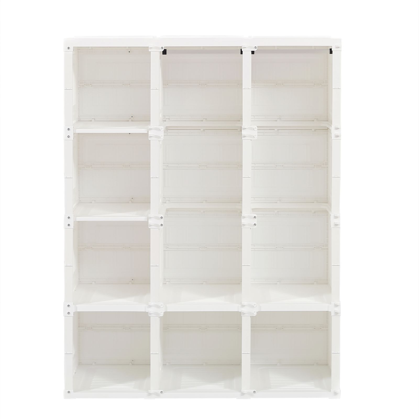 幅104*高さ136cmホワイト扉】ワードローブ クローゼット 一体