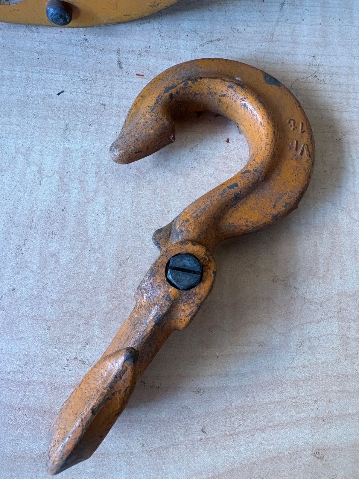 1トン用滑車 フック式ブロック プレントロリー