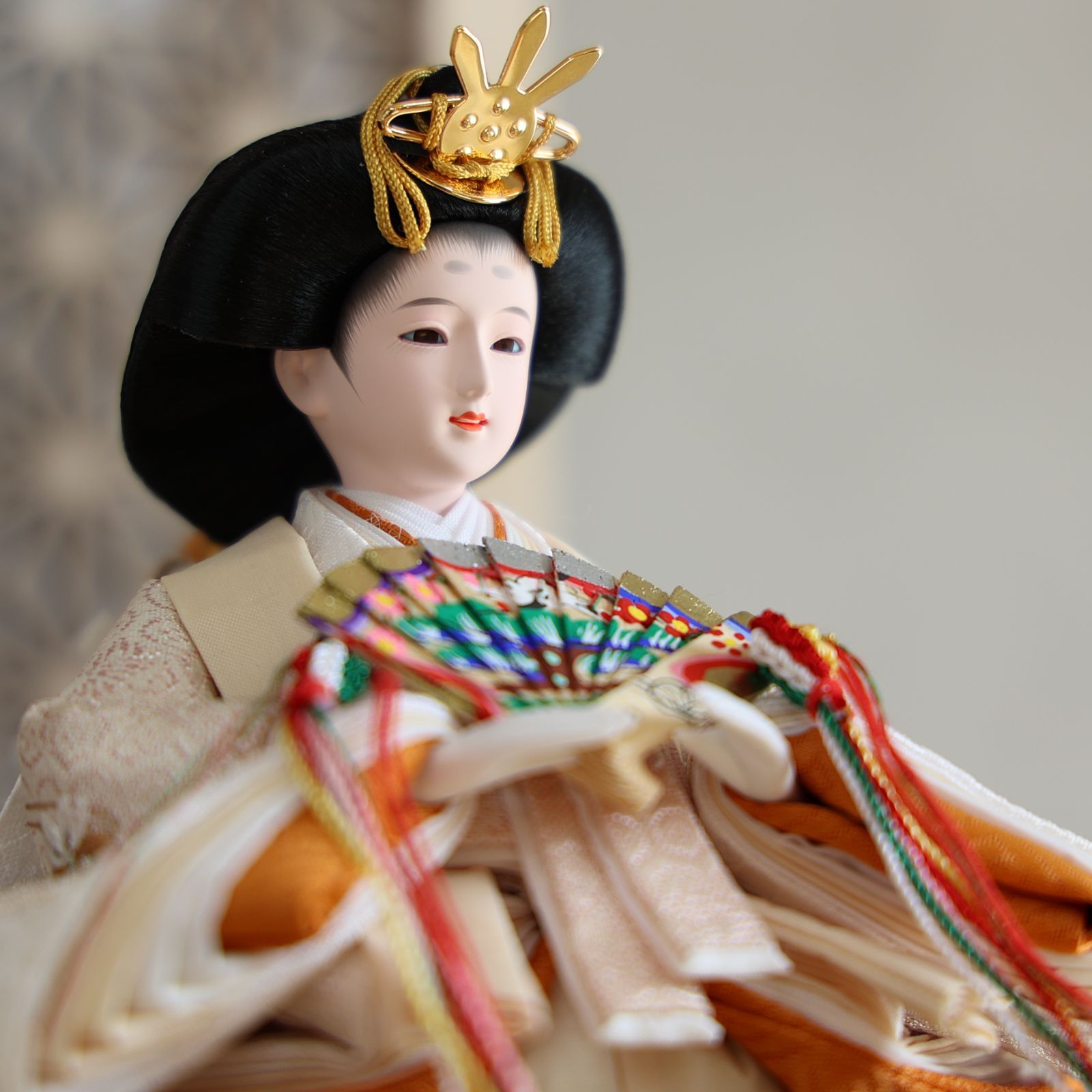 コンパクト収納雛飾りセット お名前旗